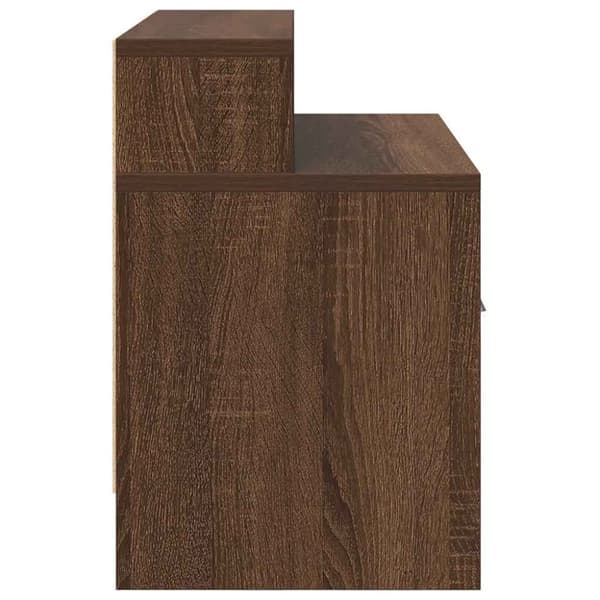 vidaXL Nattbord med skuff 2 stk brun eik 51x31x47 cm