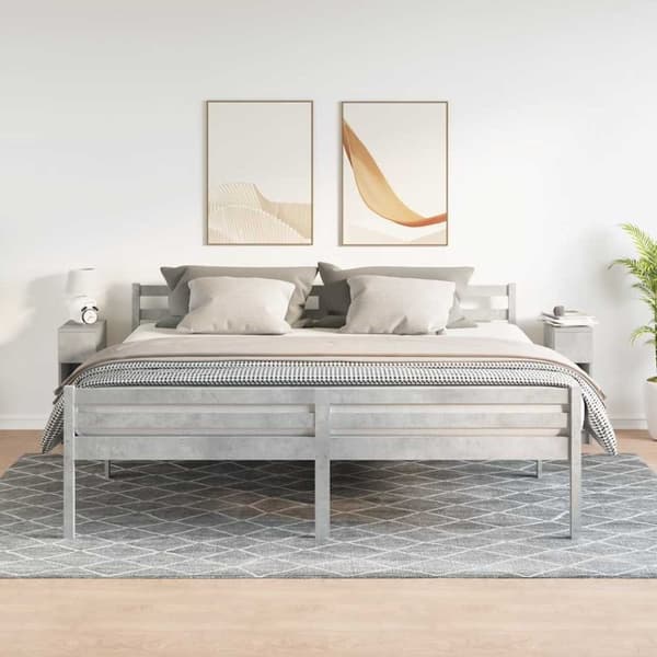 vidaXL Nattbord med skuff 2 stk betonggrå 20x36x60 cm