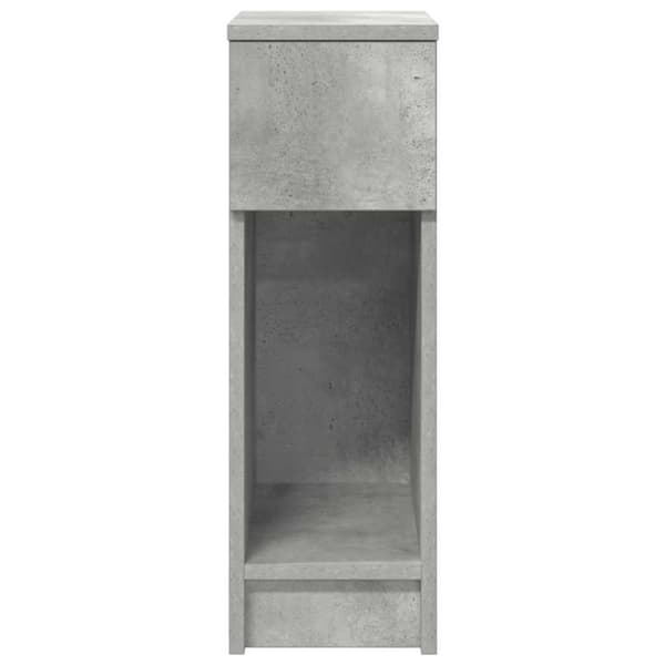 vidaXL Nattbord med skuff 2 stk betonggrå 20x36x60 cm