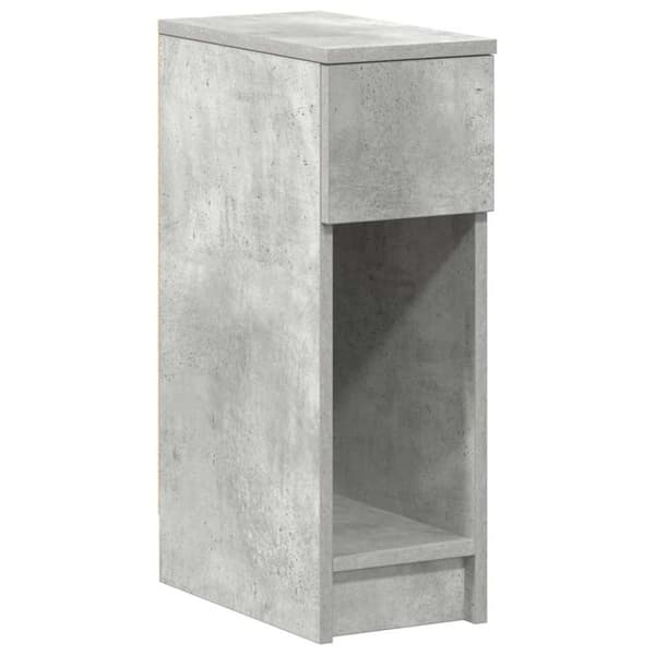 vidaXL Nattbord med skuff 2 stk betonggrå 20x36x60 cm