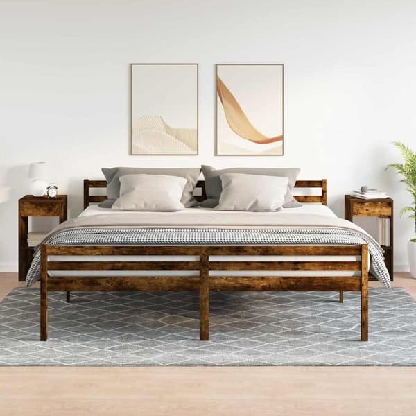vidaXL yöpöytäkaapit laatikolla 2 kpl savutammi 35x34x66,5 cm