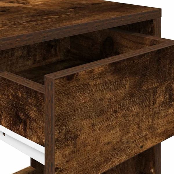 vidaXL yöpöytäkaapit laatikolla 2 kpl savutammi 35x34x66,5 cm