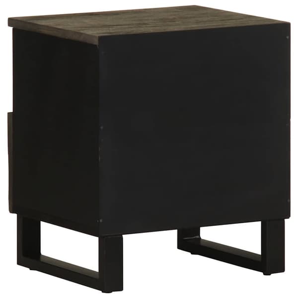 vidaXL Sängbord svart 40x33x46 cm massivt mangoträ