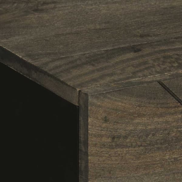 vidaXL Nattbord svart 50x33x62 cm heltre mango