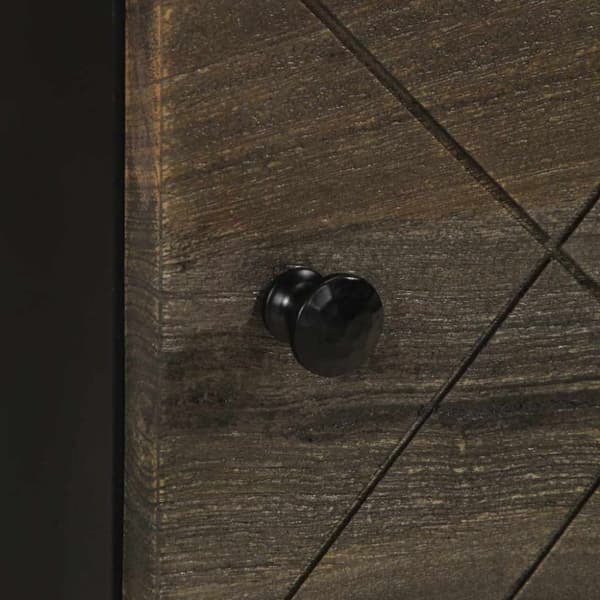 vidaXL Nattbord 2 stk svart 40x33x46 cm heltre mango