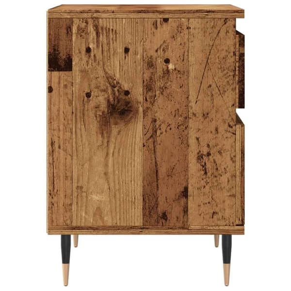 vidaXL Yöpöytäkaapit 2 kpl vanhaa puuta 40x35x50 cm tekninen puu
