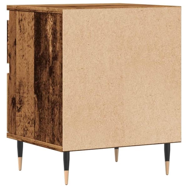 vidaXL Yöpöytäkaapit 2 kpl vanhaa puuta 40x35x50 cm tekninen puu
