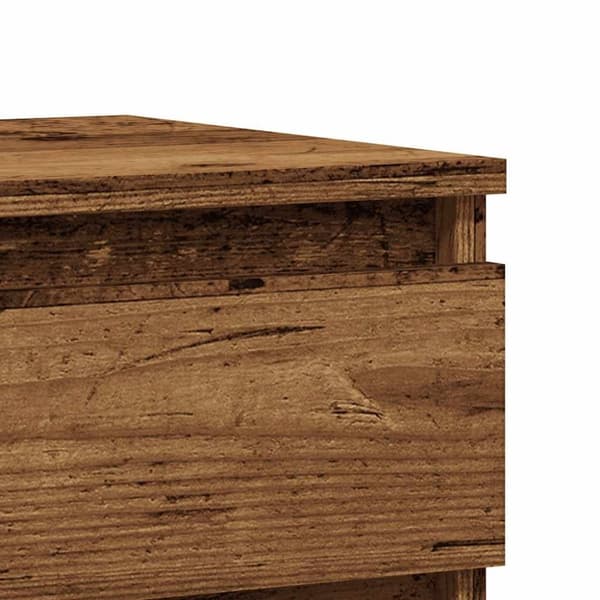 vidaXL Yöpöytäkaapit 2 kpl vanhaa puuta 40x35x50 cm tekninen puu