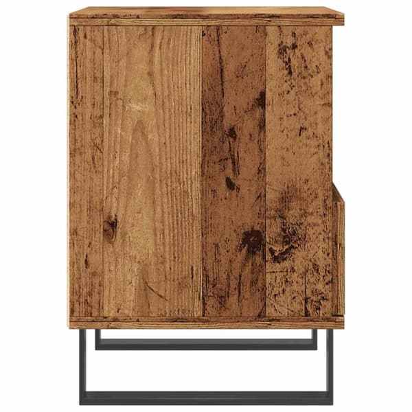 vidaXL sengeborde 2 stk. 40x35x50 cm konstrueret træ antikt træ