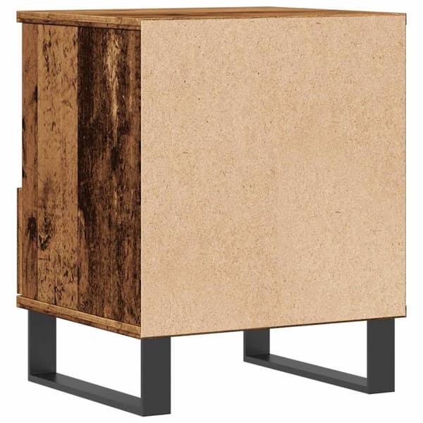 vidaXL sengeborde 2 stk. 40x35x50 cm konstrueret træ antikt træ