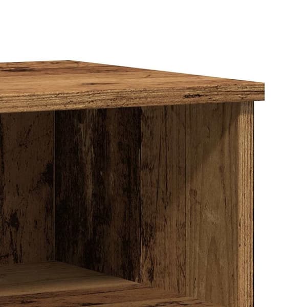 vidaXL sengeborde 2 stk. 40x35x50 cm konstrueret træ antikt træ