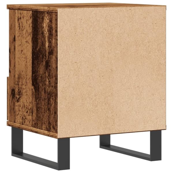 vidaXL sengebord 40x35x50 cm konstrueret træ antikt træ
