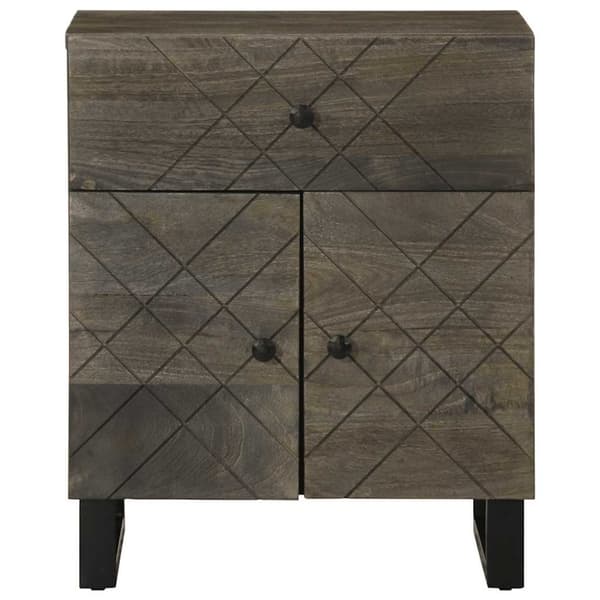 vidaXL Nattbord svart 50x33x60 cm heltre mango