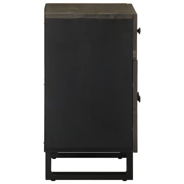 vidaXL Nattbord svart 50x33x60 cm heltre mango