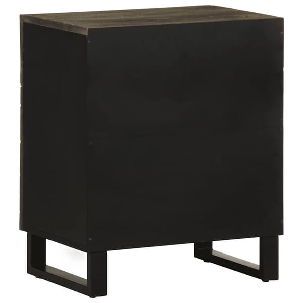 vidaXL Nattbord svart 50x33x60 cm heltre mango