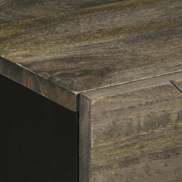 vidaXL Nattbord svart 50x33x60 cm heltre mango