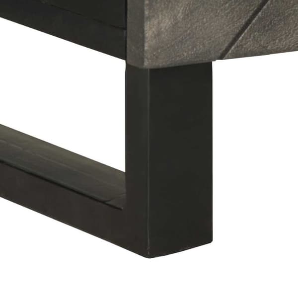 vidaXL Nattbord svart 50x33x60 cm heltre mango