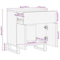 Miniatyrbilde 11 av 11: vidaXL Nattbord svart 50x33x60 cm heltre mango