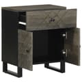 Miniatyrbilde 2 av 11: vidaXL Nattbord svart 50x33x60 cm heltre mango