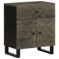 Miniatyrbilde 1 av 11: vidaXL Nattbord svart 50x33x60 cm heltre mango