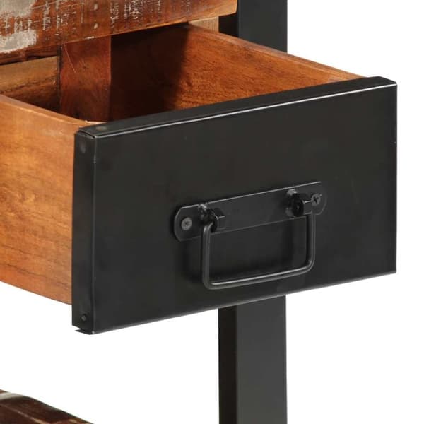 vidaXL Nattbord flerfarget 35x34x45 cm gjenvunnet heltre