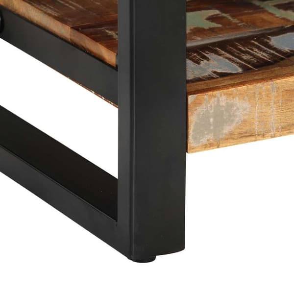 vidaXL Nattbord flerfarget 35x34x45 cm gjenvunnet heltre