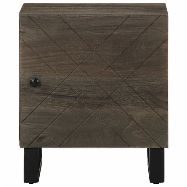 vidaXL sengeborde 2 stk. 40x33x46 cm massivt mangotræ sort