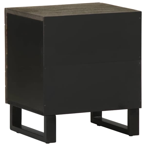 vidaXL sengeborde 2 stk. 40x33x46 cm massivt mangotræ sort