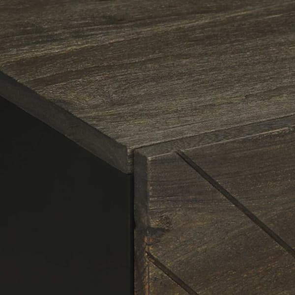 vidaXL sengeborde 2 stk. 40x33x46 cm massivt mangotræ sort