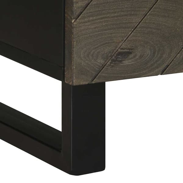 vidaXL sengeborde 2 stk. 40x33x46 cm massivt mangotræ sort