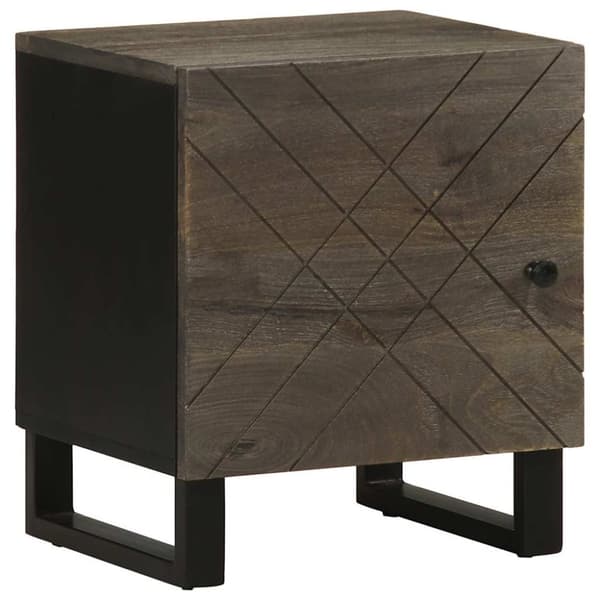 vidaXL sengeborde 2 stk. 40x33x46 cm massivt mangotræ sort