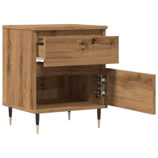 vidaXL Nattbord 2 stk artisan eik 40x35x50 cm konstruert tre