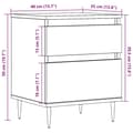 Miniatyrbilde 11 av 11: vidaXL Nattbord artisan eik 40x35x50 cm konstruert tre