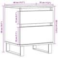 Miniatyrbilde 11 av 11: vidaXL Nattbord gammelt tre 40x35x50 cm konstruert tre