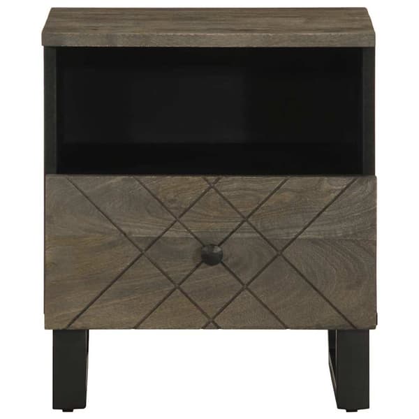 vidaXL sengeborde 2 stk. 40x33x46 cm massivt mangotræ sort