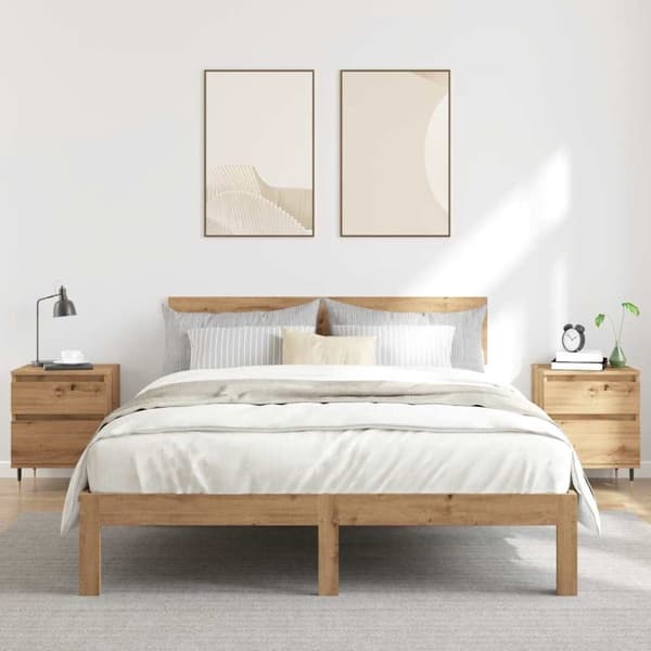 vidaXL sengeborde 2 stk. 40x35x50 cm kunsteg