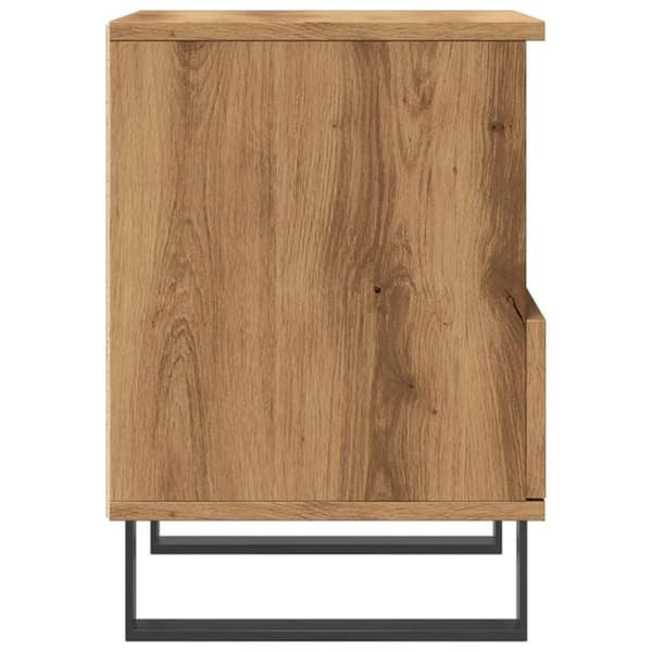 vidaXL sengebord 40x35x50 cm konstrueret træ kunsteg