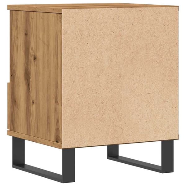 vidaXL sengebord 40x35x50 cm konstrueret træ kunsteg