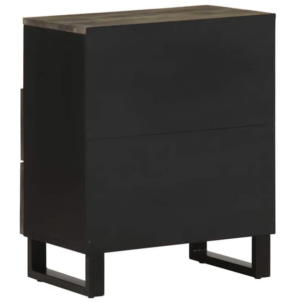 vidaXL Nattbord svart 50x33x62 cm heltre mango