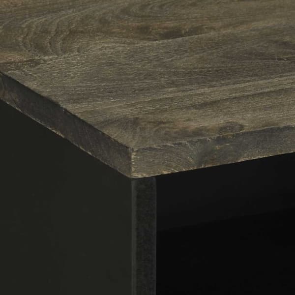 vidaXL Nattbord svart 50x33x62 cm heltre mango