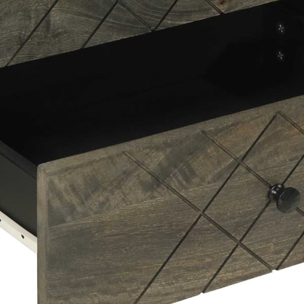 vidaXL Nattbord svart 50x33x62 cm heltre mango