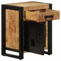 Miniatyrbilde 5 av 11: vidaXL Nattbord 40x30x50 cm grovt heltre mangotre