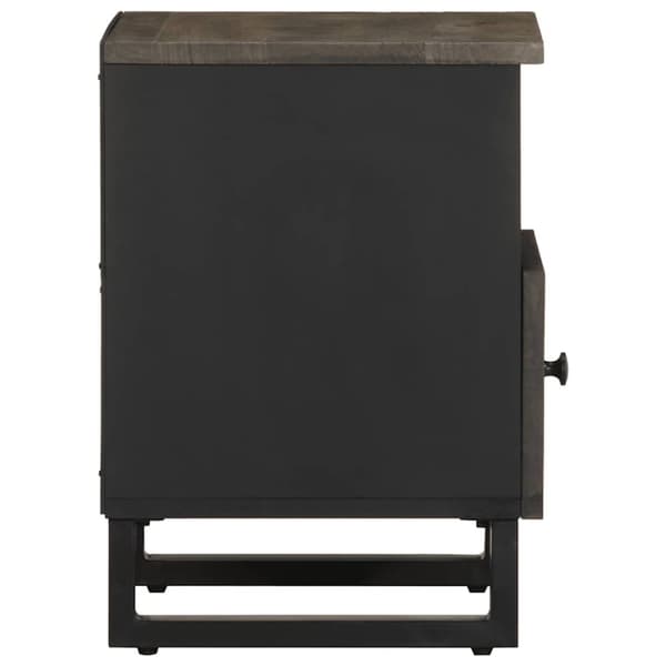 vidaXL Sängbord 2 st svart 40x33x46 cm massivt mangoträ