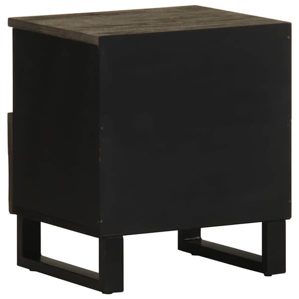 vidaXL Sängbord 2 st svart 40x33x46 cm massivt mangoträ