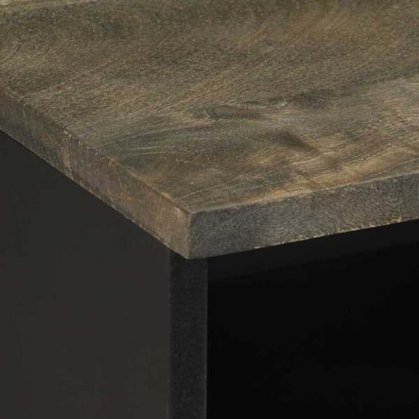 vidaXL Sängbord 2 st svart 40x33x46 cm massivt mangoträ