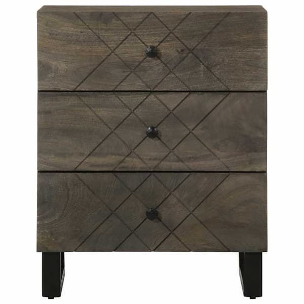 vidaXL sengeskab sort 50x33x62 cm massivt mangotræ