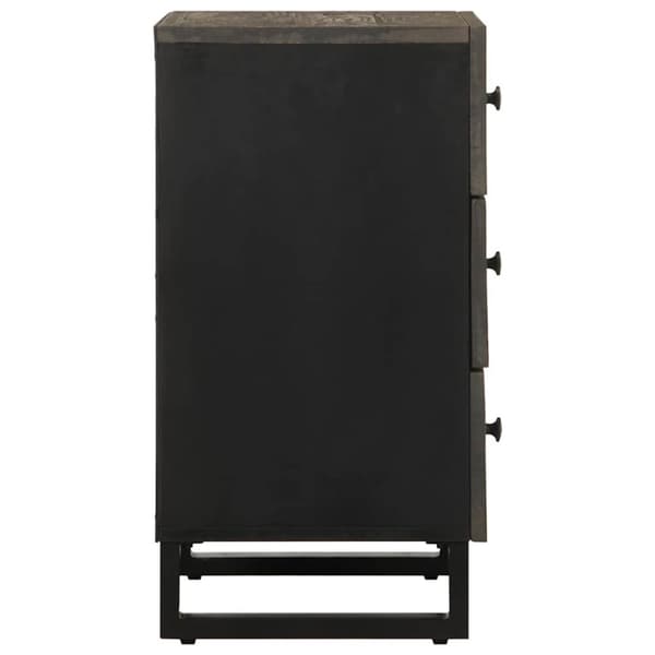 vidaXL sengeskab sort 50x33x62 cm massivt mangotræ