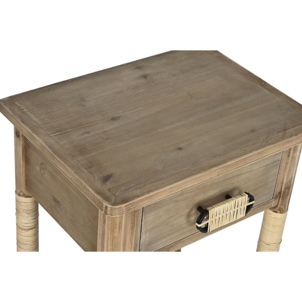 Natbord Home ESPRIT Natur Lys brun Tov Gran 44 x 33 x 61,5 cm