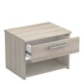 Miniatyrbild 4 av 5: Sängbord med 1 låda L42,5 cm, ljus trädekor - Pricy