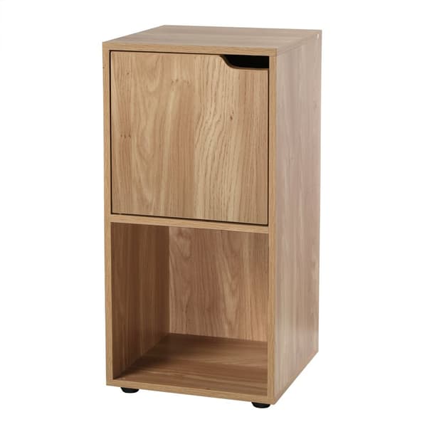 Sängbord 2 fack trädekor 1 hållare - set om 2